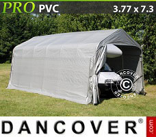 Tenda garage PRO 3.77x7.3x3.24m PVC, Cinza