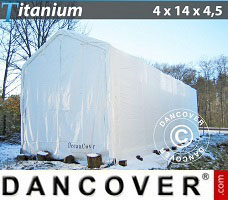 Tenda garage Titanium 4x14x3,5x4.5m, Branco