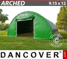 Tenda garage 9,15x12x4,5m, PVC Verde