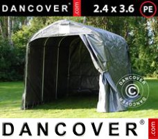 Tenda garage PRO 2,4x3,6x2,34m PE, Cinza