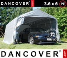 Tenda garage PRO 3,6x6x2,68m PE, Cinza