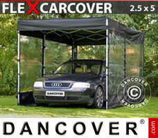 Tenda garage Garagem dobrável, FleX Carcover, 2,5x5m, Preto