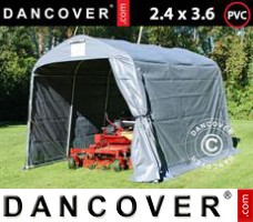 Tenda garage PRO 2,4x3,6x2,34m PVC, Cinza