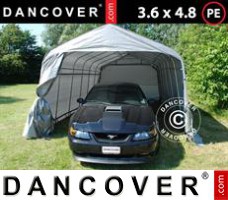 Tenda garage PRO 3,6x4,8x2,7m, PE, Cinza