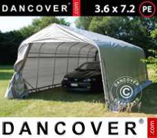 Tenda garage PRO 3,6x7,2x2,68m PE, Cinza