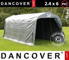 Tenda garage PRO 2,4x6x2,34m PVC, Cinza