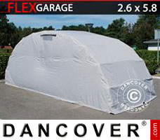 Tenda garage Garagem dobrável (Carro), 2,6x5,8x2,1m, Cinza