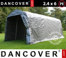 Tenda garage PRO 2,4x6x2,34m PE, Cinza