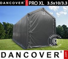 Tenda garage PRO XL 3,5x10x3,3x3,94m, PVC, Cinza