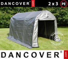Tenda garage PRO 2x3x2m PE, Cinza